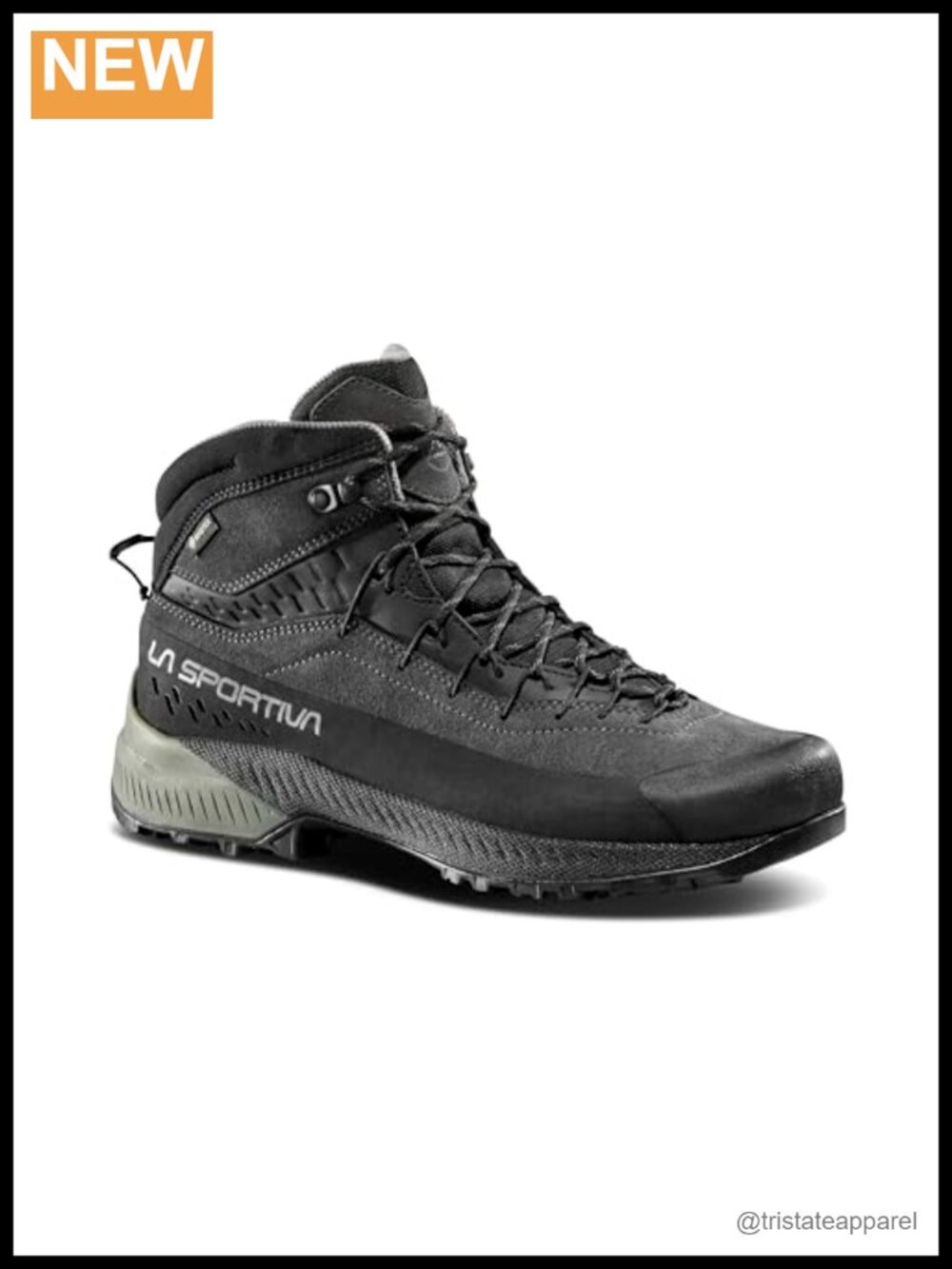 Mens Mid GTX Hiking Boots Leather Round Toe High-Top